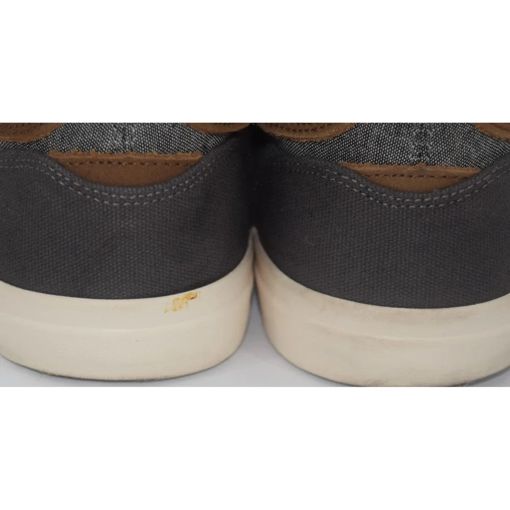 CREVO Mens Size 11‎ Gray Canvas Lace Up Casual Sneakers Shoes